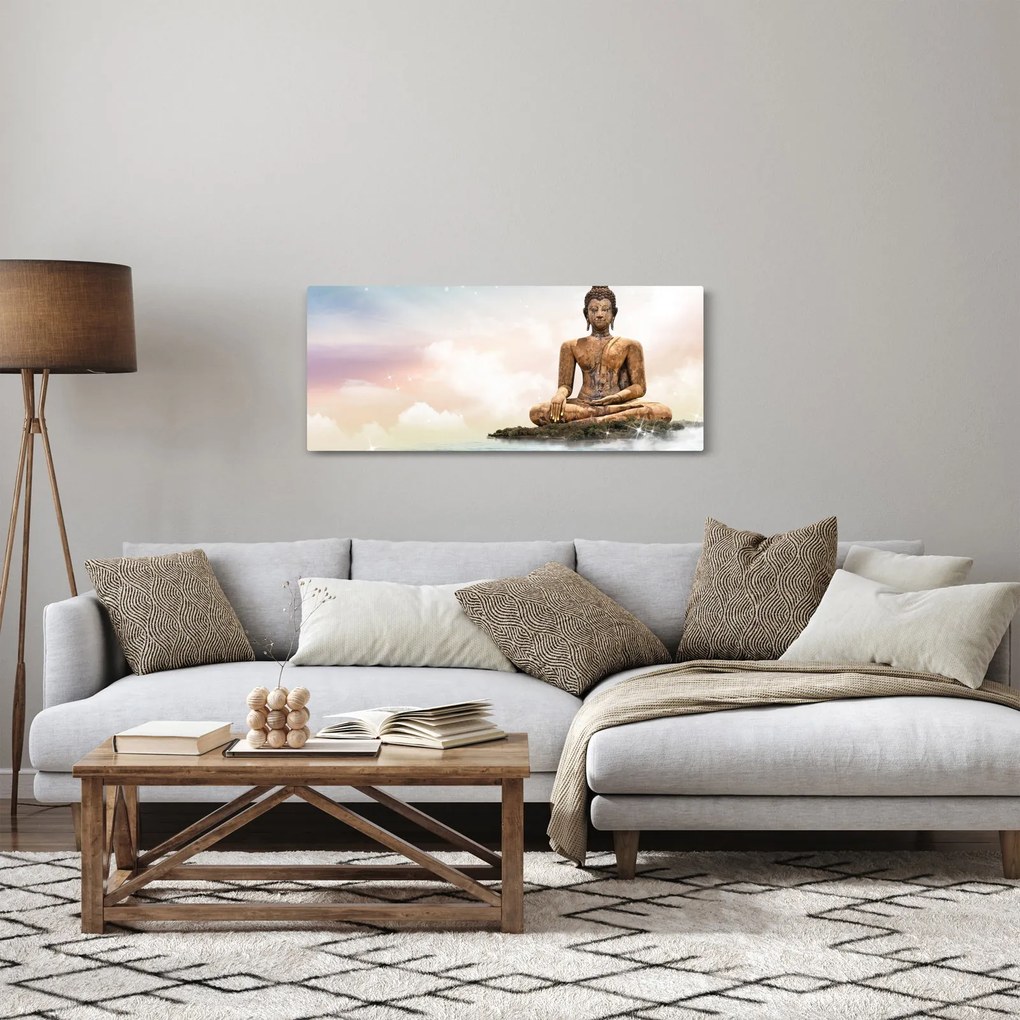 Tablou - Buddha care supraveghează pământul (120x50 cm)