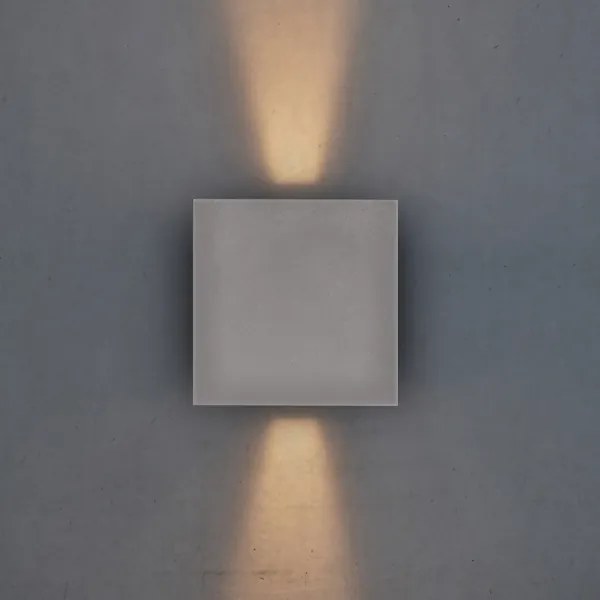 Aplică LED de exterior Brilagi CUBE LED/6W/230V gri IP54