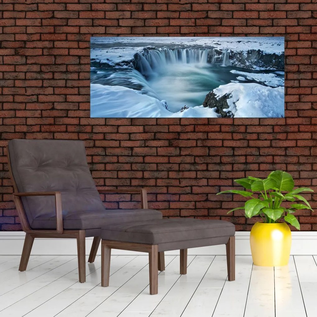 Tablou - Cascadele zeilor, Islanda (120x50 cm)
