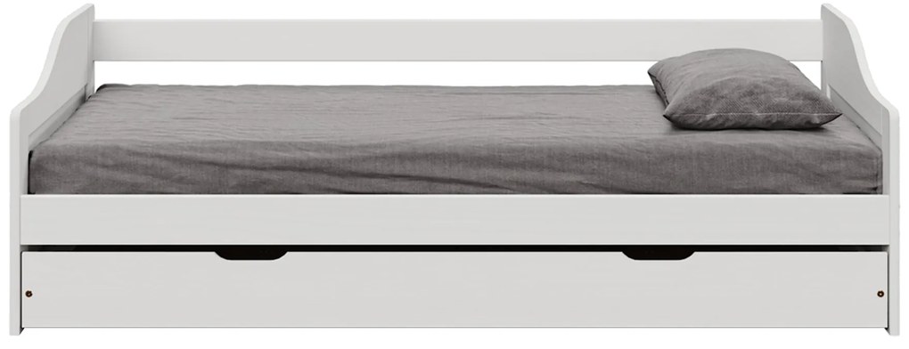 Pat cu pat suplimentar extensibil Lusid (alb) . 1064006