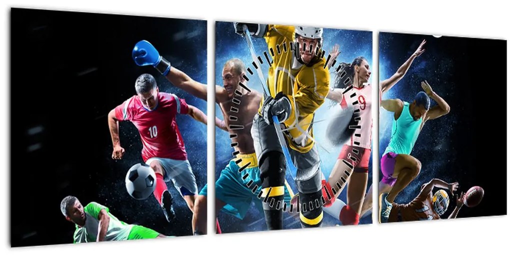 Tablou - Sport (cu ceas) (90x30 cm)