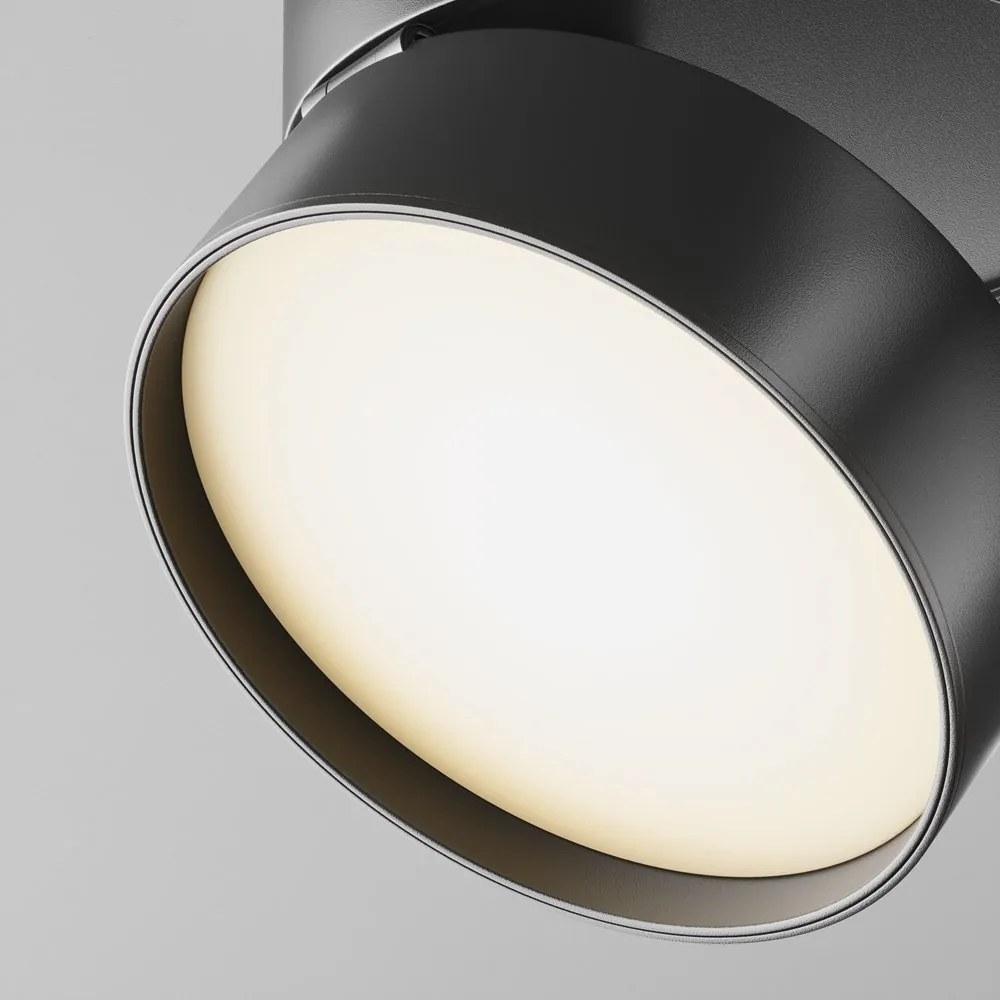 Spot LED, accesoriu pentru sinele monofazate Unity, ONDA 3000K negru