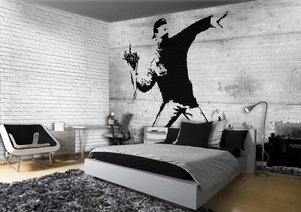Fototapet - Gangstru cu flori (152,5x104 cm)