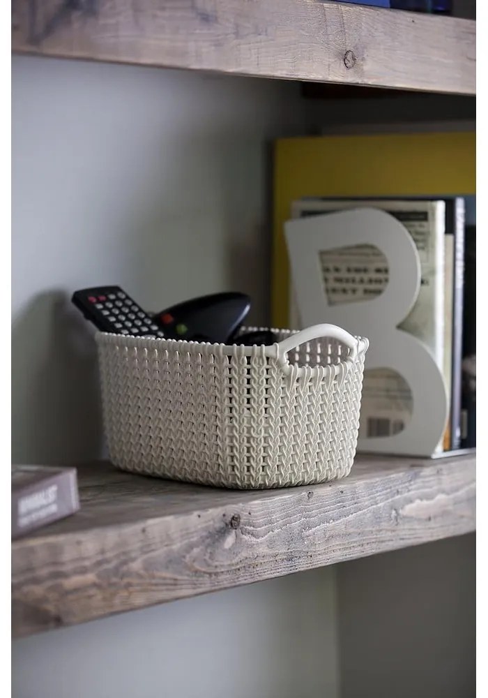 Coș depozitare Curver Knit, 3 l, alb