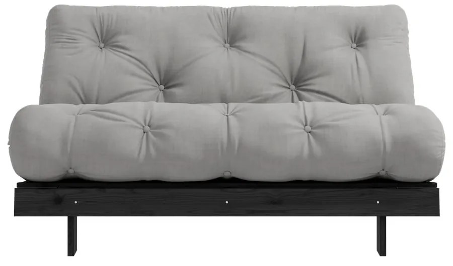 Canapea gri extensibilă 140 cm Roots Black Night – Karup Design