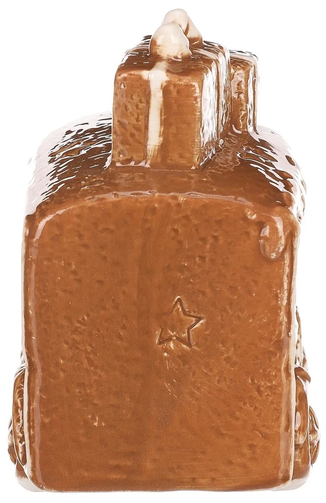 Decorațiune de Crăciun Mașină de turtă dulce culumini LED, ceramică, 13 cm
