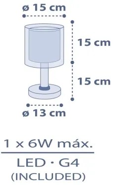 Dalber 76631 - Lampă LED pentru copii MOON DREAMS, 1xG4/4W/230V, albastră