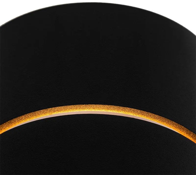 Aplică modernă neagră cu interior auriu - Pia