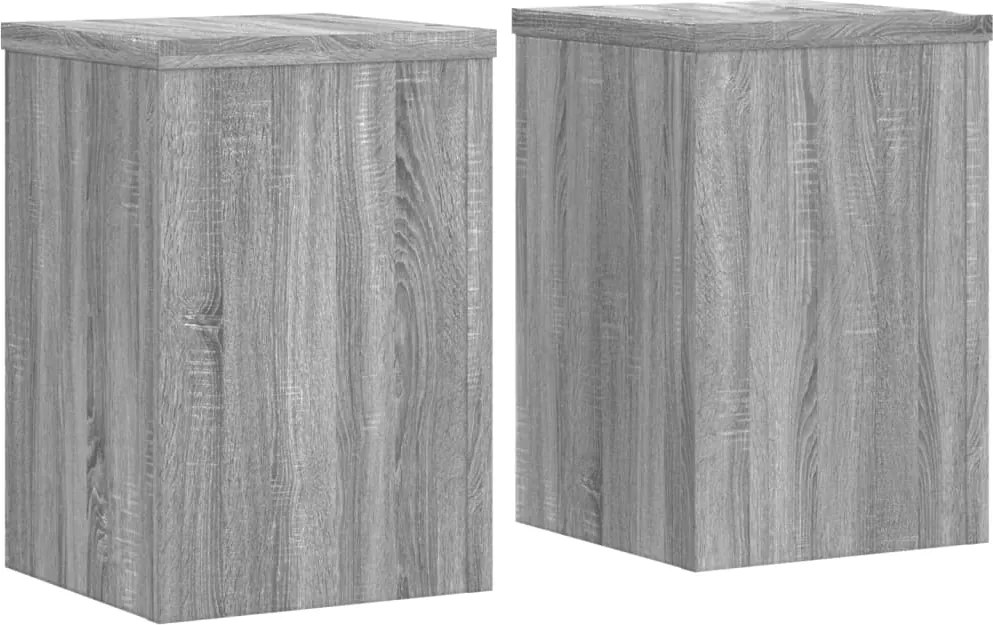 vidaXL Suporturi de plante 2 buc. gri sonoma 20x20x30 lemn prelucrat
