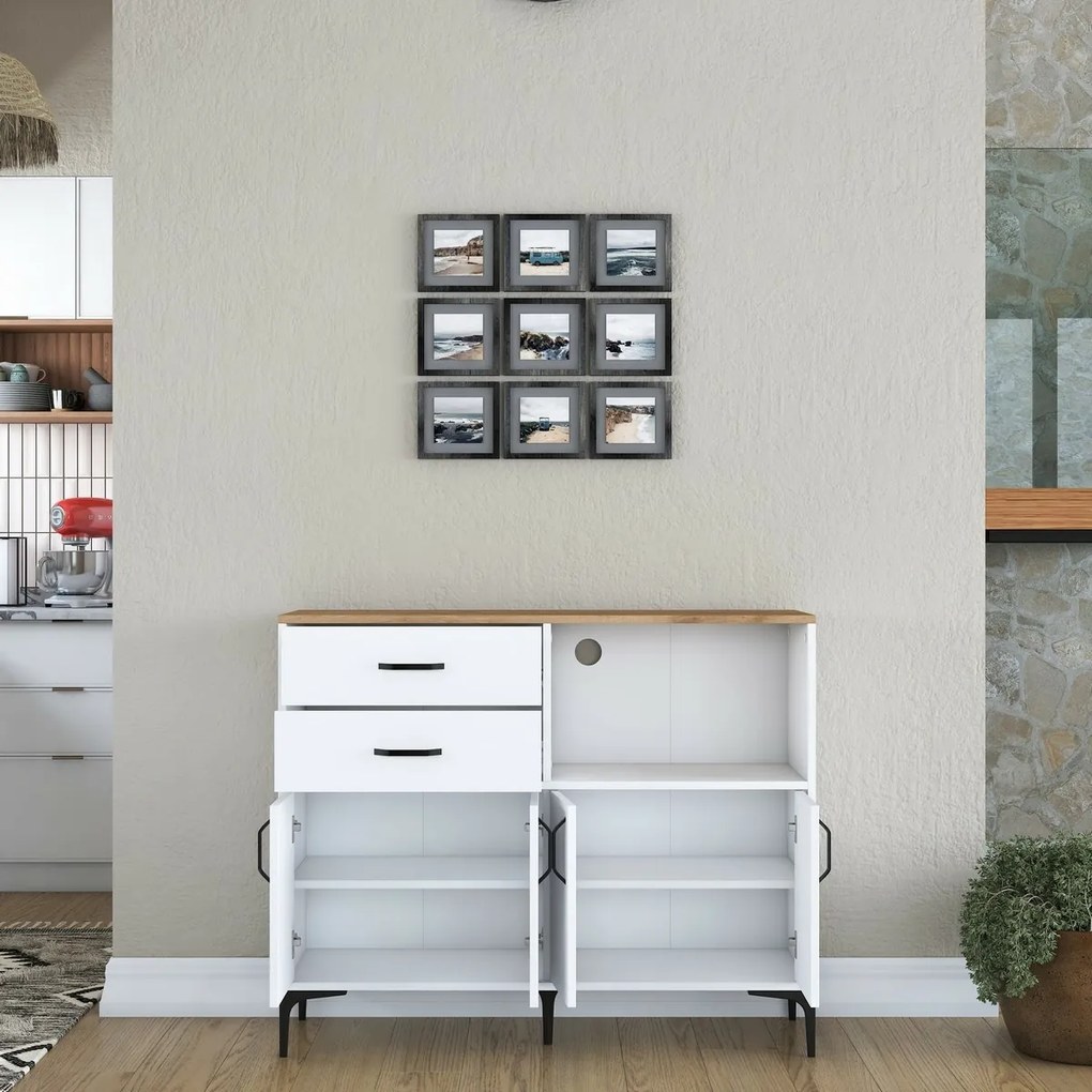 Dulap Jeby Walnut and White