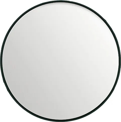 Oglinda rotunda neagra din MDF si sticla 50 cm Black Lifestyle Home Collection