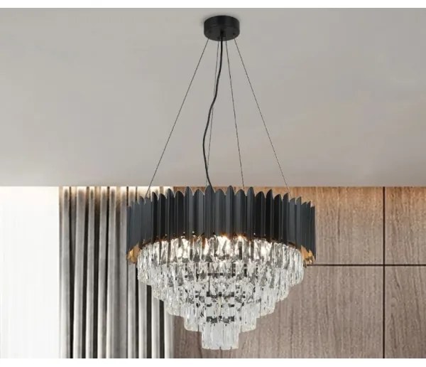 Brilagi - Lustru suspendat pe cablu CARLOS 9xE14/40W/230V diam. 60 cm