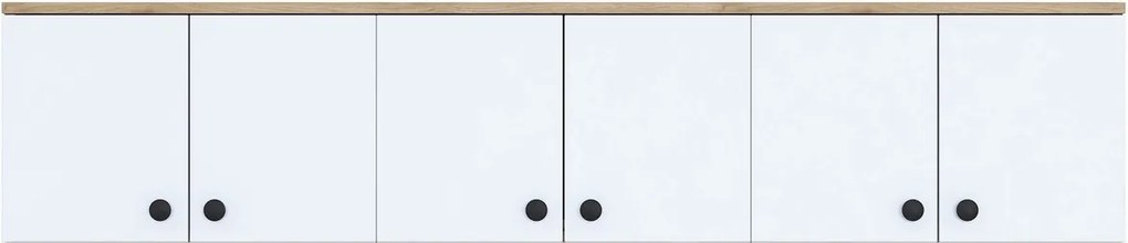 Dulap multifunctional, Hanah Home, EA103, 179.6x43.6x37.5 cm, Nuc/Alb