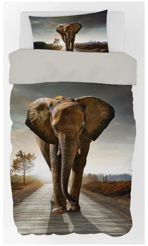 Elefant lenjerie de pat 140×200cm, 70×90 cm