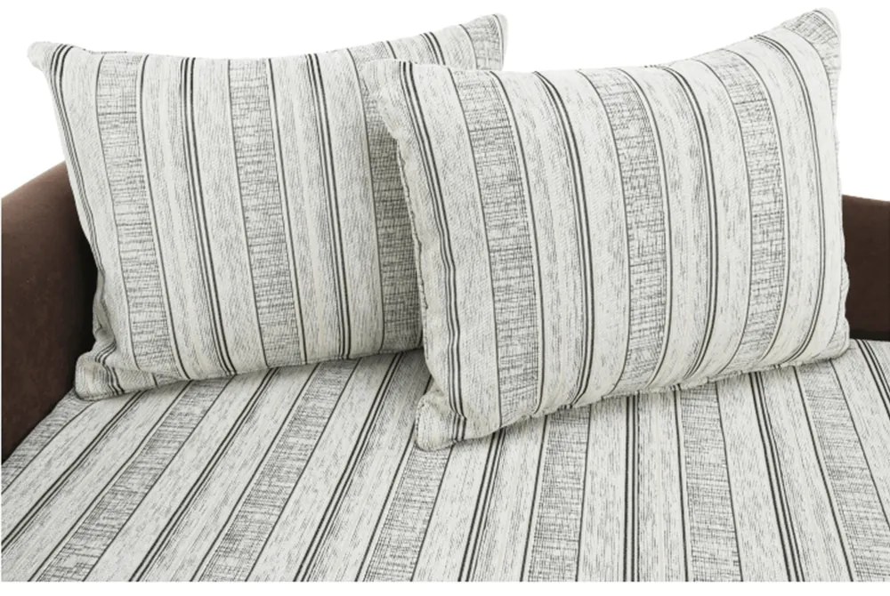 Divan extensibil, maro/bej/auriu/model, stânga, AGA D
