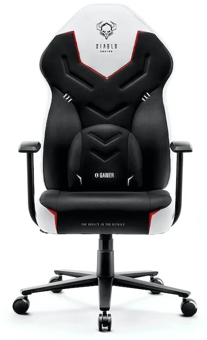 Scaun De Gaming Din Material Diablo X-Gamer: SNOW WHITE Diablochairs