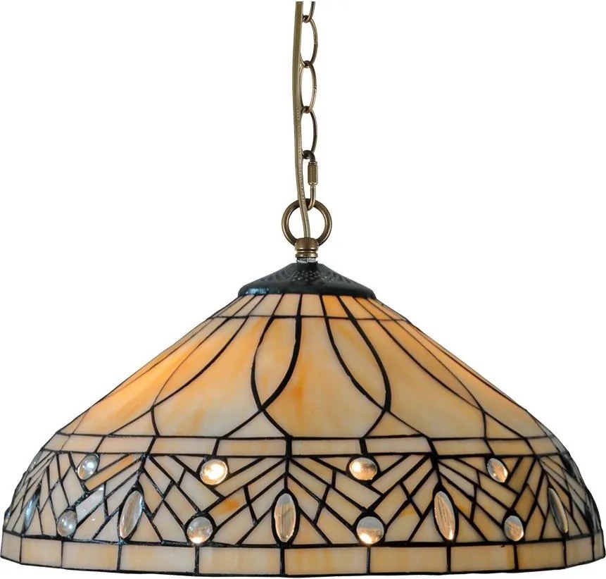 Prezent 241 - Lustră pe lanț TIFFANY 2xE27/60W/230V