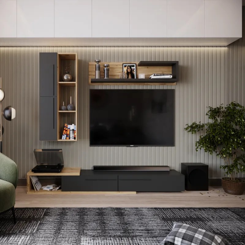 Mobilia Living KALVADOS Stejar Tacho/Antracit