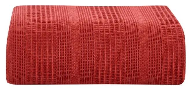 Cuvertură roșie din bumbac pentru pat dublu 220x235 cm Leona - Mijolnir