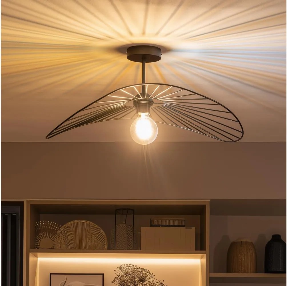 Brilagi - Lustră LED aplicată CERIA WIRE 1xE27/60W/230V 40x56 cm neagră