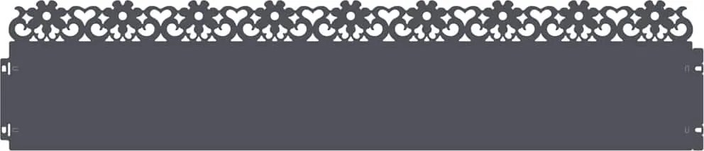 vidaXL Borduri pentru gazon 10 pcs Antracit 103 x 0,05 x 22 cm Oțel