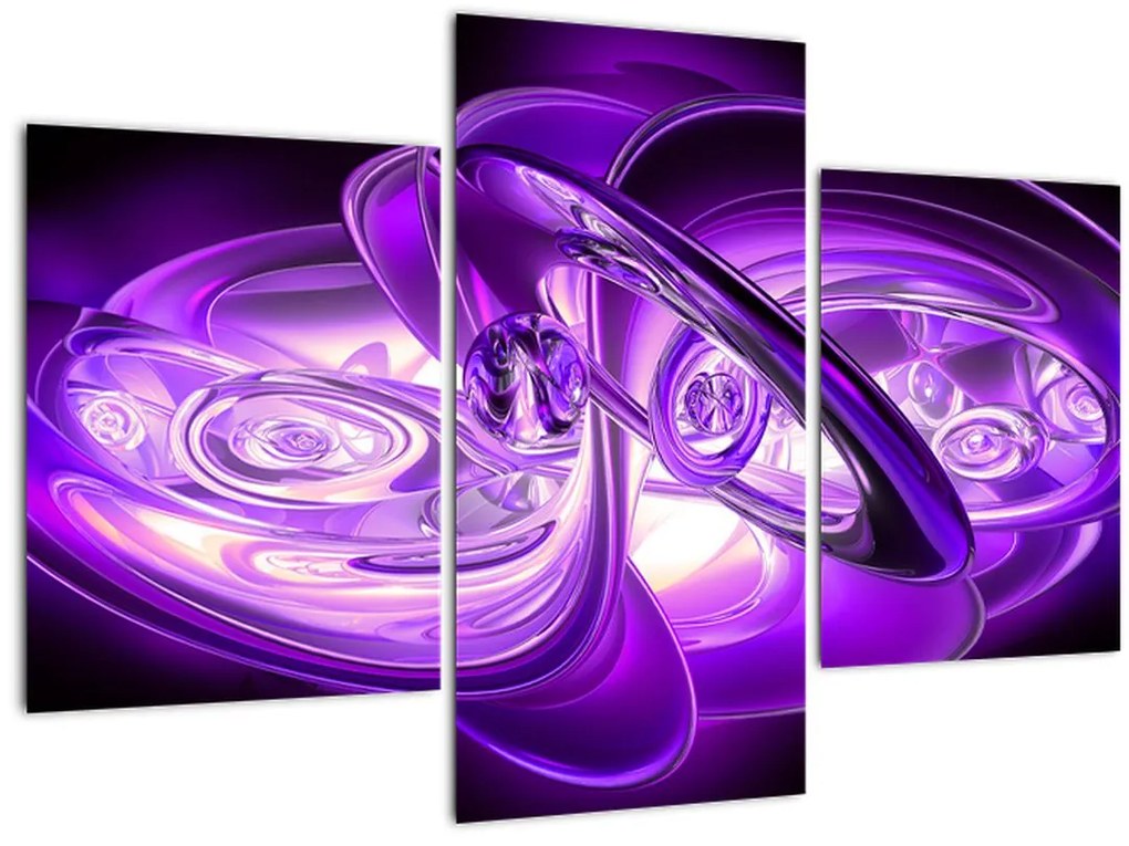 Tabloul fractalilor în violet (90x60 cm)