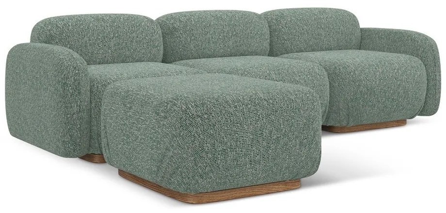 Colțar modular verde deschis (cu colț variabil) Ailani – Makamii