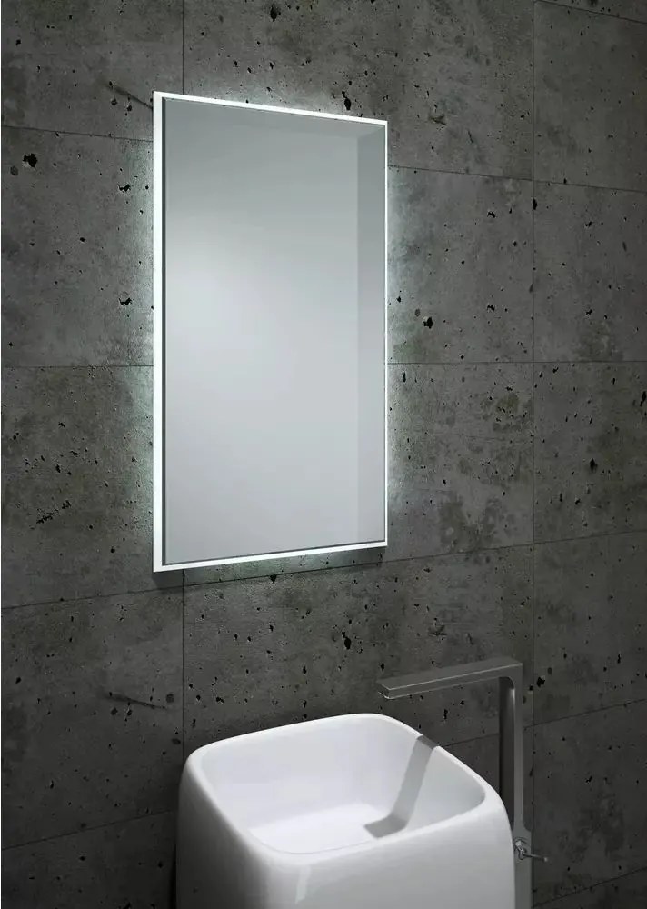 Oglinda reversibila patrata LED Dubiel Vitrum Fractal 70x70 cm
