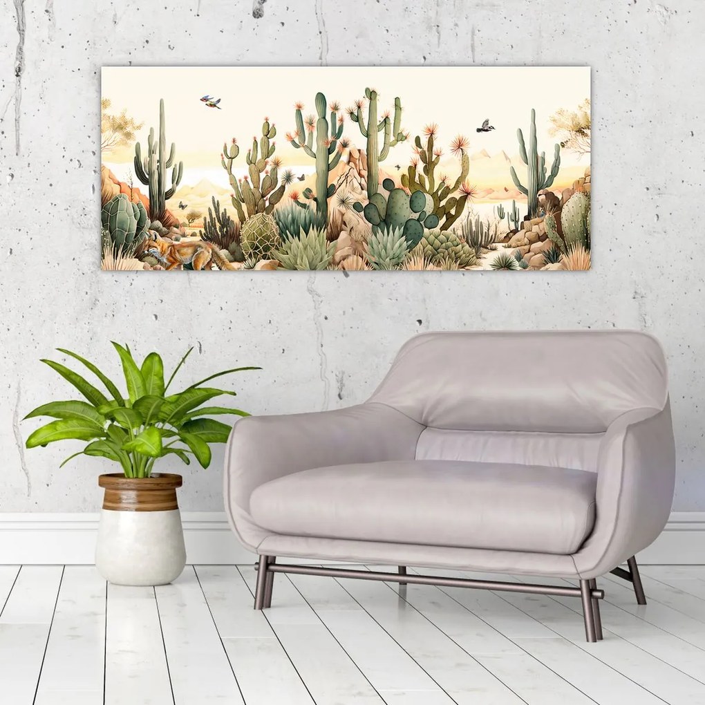 Tablou - Deșert, acvariu (120x50 cm)