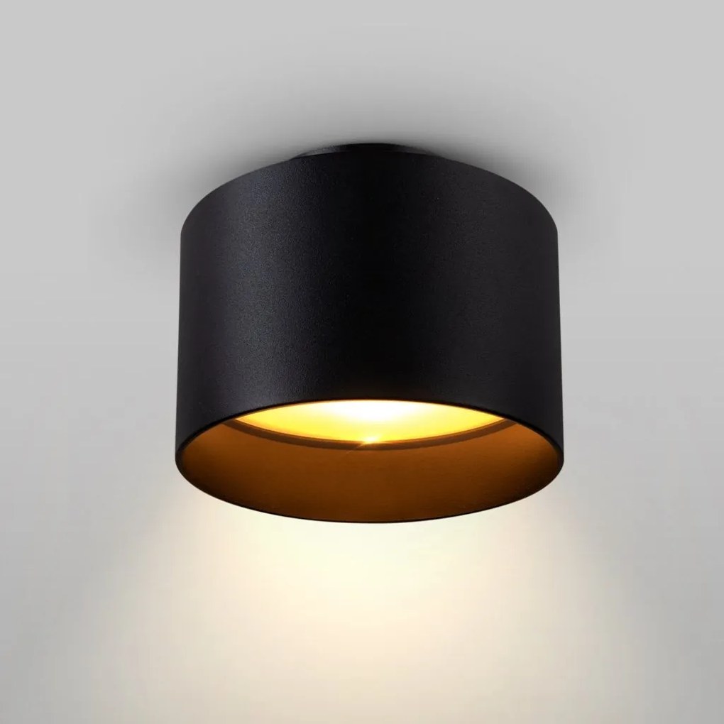 Spot LED aplicat design tehnic Planet negru