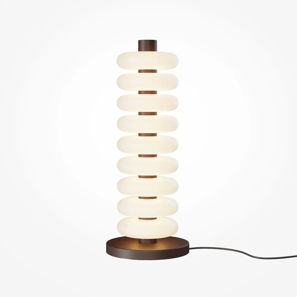 Lampadar, Lampa de podea LED metal maro, sticla Nuvem