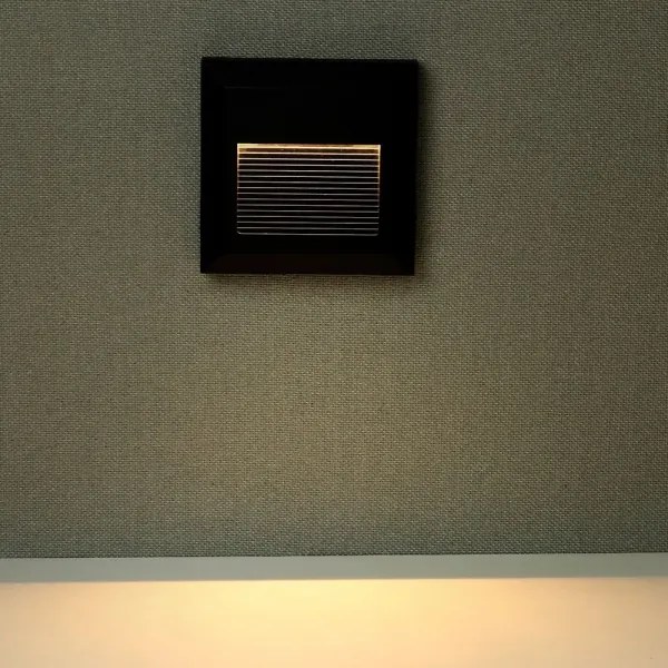 Corp de iluminat LED de exterior pentru scări LED/2W/230V IP65 3000K negru