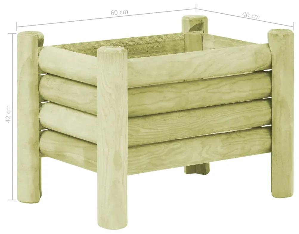 Strat inaltat de gradina, 60 x 40 x 42 cm, lemn de pin tratat 1, 60 x 40 x 42 cm