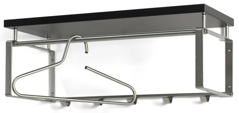 Cuier de perete argintiu cu raft din metal Rex – Spinder Design