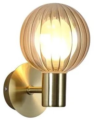 Aplica baie Protectie IP44 metal alama, sticla champagne Luminsphere