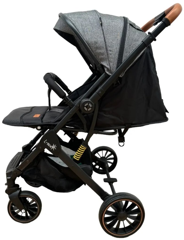 Carucior sport pentru copii cu maner reversibil si pliere compacta tip troller, 6-36 luni CPC-52-gri