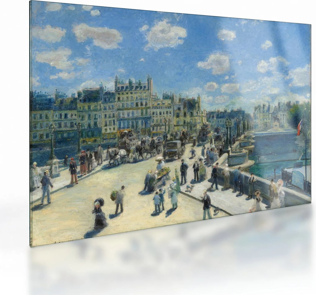Tablou pe sticlă - Auguste Renoir, Pont Neuf, Paris, reproducere (70x50 cm)