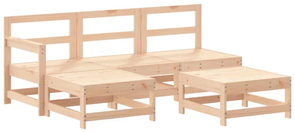 3186543 vidaXL Set mobilier relaxare de grădină 5 piese lemn masiv de pin