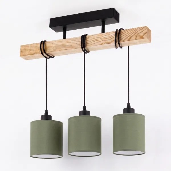 Brilagi - Lustră aplicată de tavan NUBILA 3xE27/60W/230V pin/verde