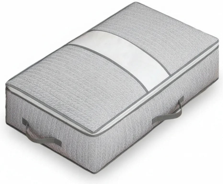 Cutie de depozitare textila sub pat EASY 90 L 80x47x25 cm, gri