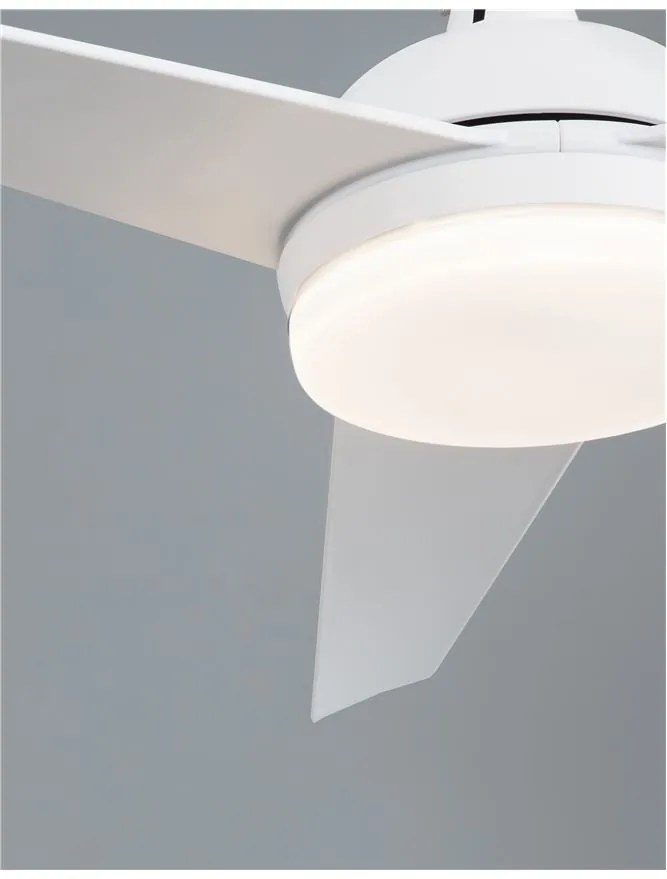 Ventilator de tavan cu telecomanda si iluminat FLOW alb