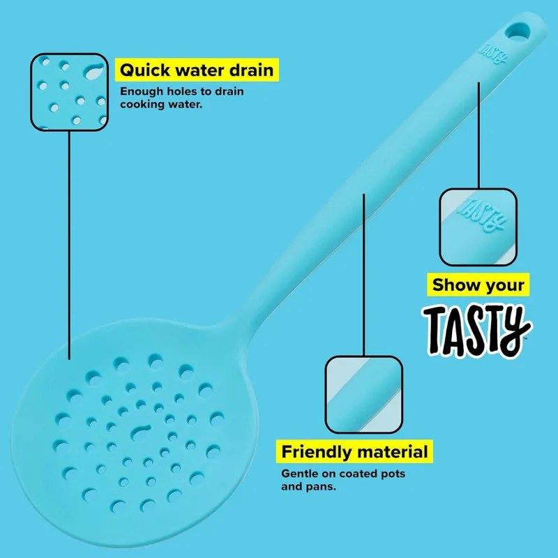 Spumiera Tasty 678204, Maner moale, 25 cm, Silicon, Albastru