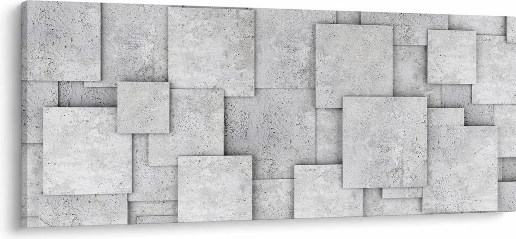 Tablou - Abstracție cu faianță de beton (120x50 cm)