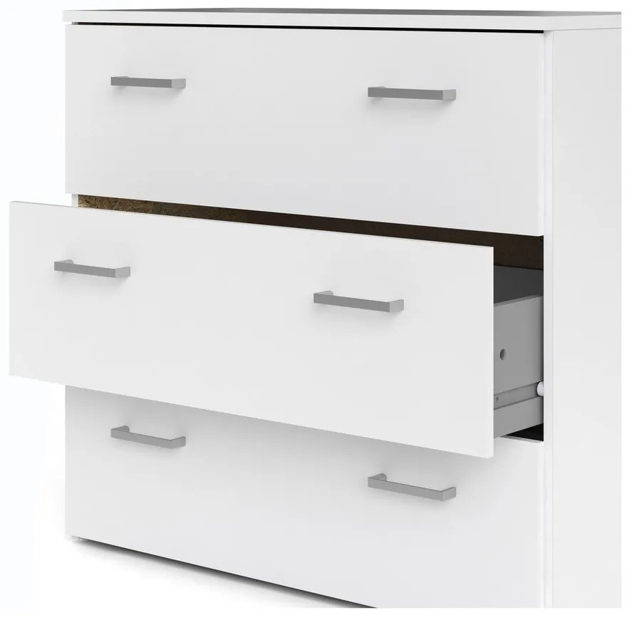 Comodă albă joasă 74x70 cm Space – Tvilum