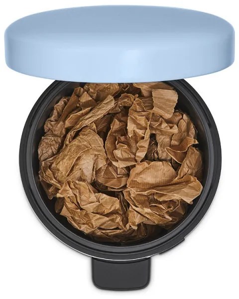 Cos de gunoi cu pedala Brabantia NewIcon 1005528, 5 l, Inchidere lina, Baza antiderapanta, Albastru deschis