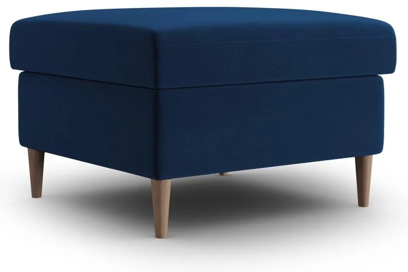 Taburet albastru cu tapițerie din catifea Kyoto – Cosmopolitan Design