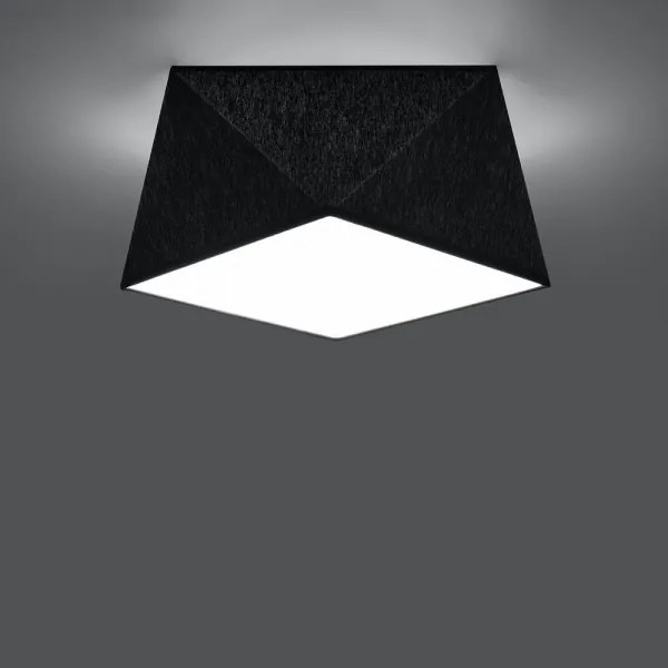 Plafonieră HEXA 1×E27/60W/230V neagră