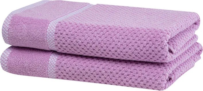 Set de 2 prosoape de baie din frotir MODENA liliac 70 x 140 cm
