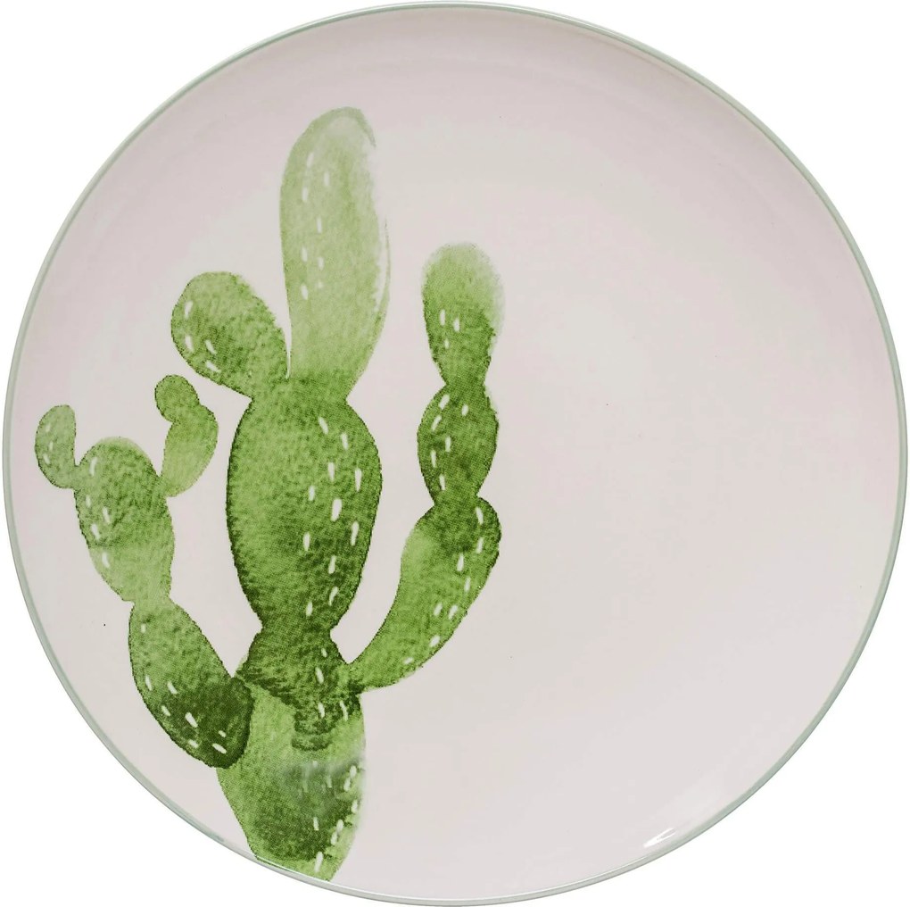 Farfurie Cactus din Ceramica - Ceramica Verde Diametru(25 cm)