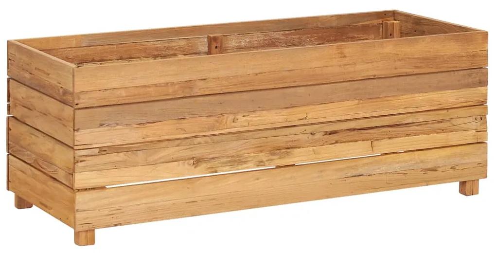 Strat inaltat, 100x40x38 cm, lemn de tec reciclat si otel 1, 100 x 40 x 38 cm